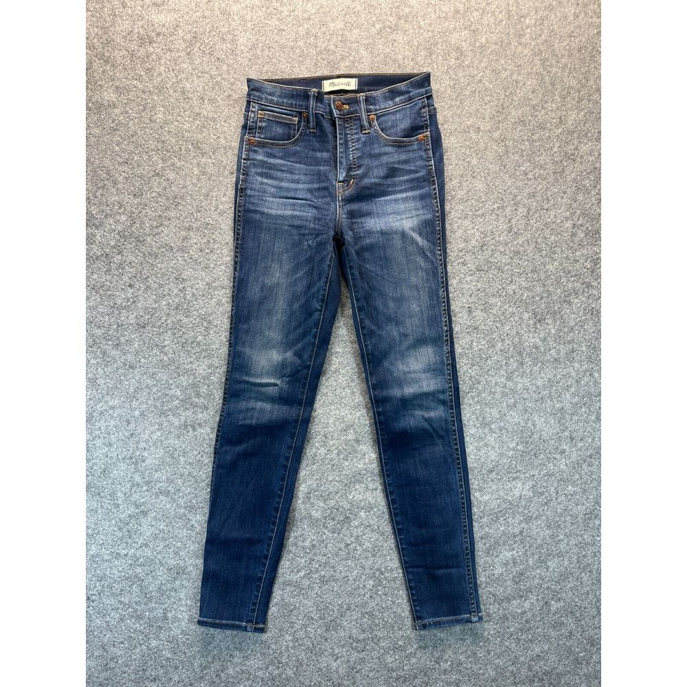 Madewell Jeans Women's 25 10" High Rise Skinny Dark Blue Stretch Denim